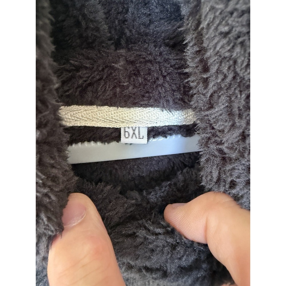 Black Sherpa Oversized Hooded Sweatshirt